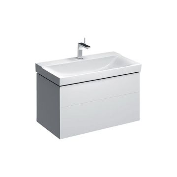 Dulap baza pentru lavoar suspendat Geberit Xeno2 alb 2 sertare 88 cm