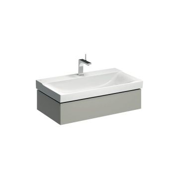 Dulap baza pentru lavoar suspendat Geberit Xeno2 greige 1 sertar 88 cm