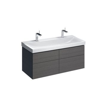 Dulap baza pentru lavoar suspendat Geberit Xeno2 gri 4 sertare 118 cm