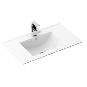 Lavoar încastrat ceramic Rea Dafne, 61.5x46.5 cm, alb