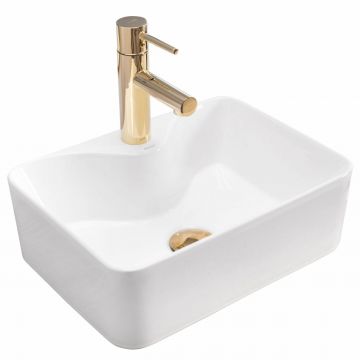 Lavoar mini alb pe blat Rea Kelly 41 cm