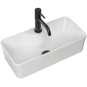 Lavoar pe blat, ceramic, Rea Mery, 50.5x20.5 cm, alb