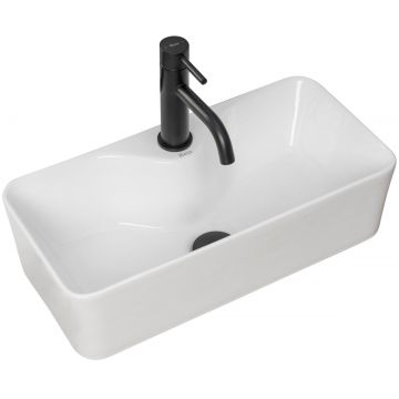 Lavoar pe blat, ceramic, Rea Mery, 50.5x20.5 cm, alb