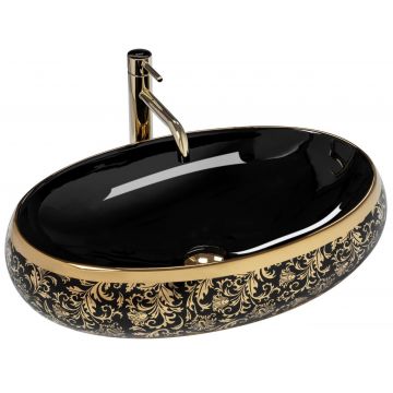 Lavoar pe blat Rea Meryl negru-auriu 60 cm