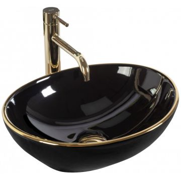 Lavoar pe blat Rea Sofia 41 cm negru - auriu