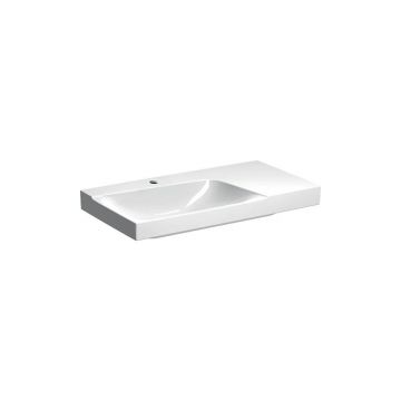 Lavoar pe mobilier Geberit Xeno2 cu blat dreapta cu orificiu baterie 90 cm alb