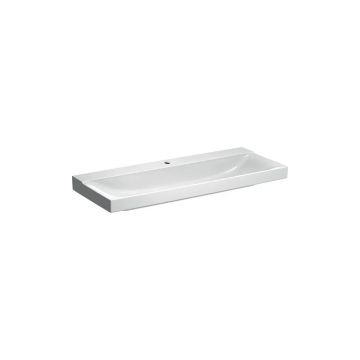 Lavoar pe mobilier Geberit Xeno2 cu orificiu baterie 120 cm alb