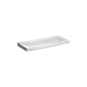 Lavoar pe mobilier Geberit Xeno2 fara orificiu baterie 120 cm alb