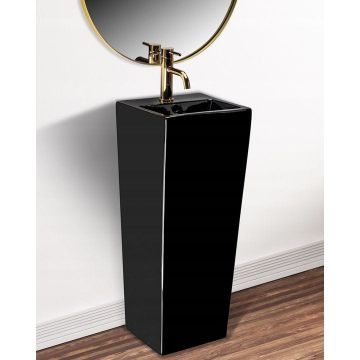 Lavoar stativ ceramic Rea Kamila, 33 cm, negru