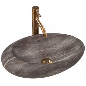 Lavoar stil piatra gri pe blat Rea Roxy Stone Grey 49 cm