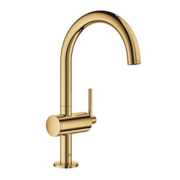 Baterie lavoar Grohe Atrio L monocomanda auriu lucios Cool Sunrise