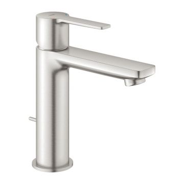 Baterie lavoar Grohe Lineare marimea S crom periat Supersteel cu ventil Pop-Up