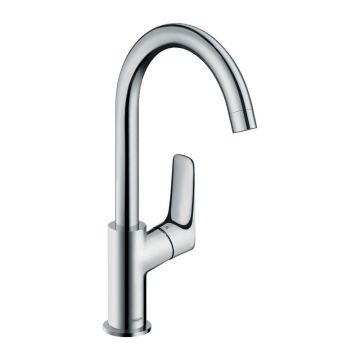 Baterie lavoar Hansgrohe Logis crom cu pipa pivotanta
