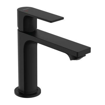 Baterie lavoar Hansgrohe Rebris E negru mat cu ventil Pop-Up