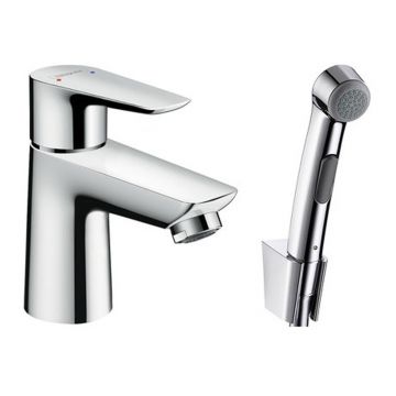 Baterie lavoar Hansgrohe Talis E cu dus igiena intima crom lucios