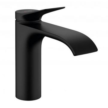 Baterie lavoar Hansgrohe Vivenis 110 negru mat cu ventil Pop-Up