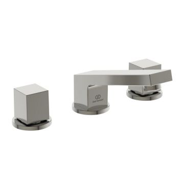 Baterie lavoar Ideal Standard Atelier Extra 3 elemente argintiu Silver Storm cu ventil Pop-Up