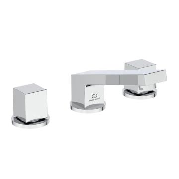 Baterie lavoar Ideal Standard Atelier Extra 3 elemente crom lucios cu ventil Pop-Up