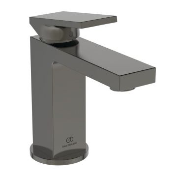 Baterie lavoar Ideal Standard Atelier Extra gri Magnetic Grey cu ventil Pop-Up metalic