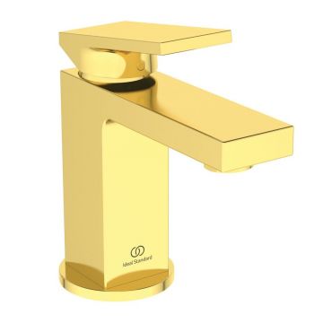 Baterie lavoar Ideal Standard Atelier Extra Piccolo auriu periat cu ventil Pop-Up metalic