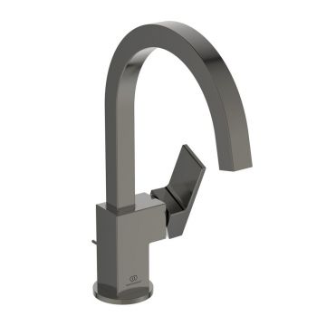 Baterie lavoar Ideal Standard Atelier Extra pipa rotativa gri Magnetic Grey cu ventil Pop-Up