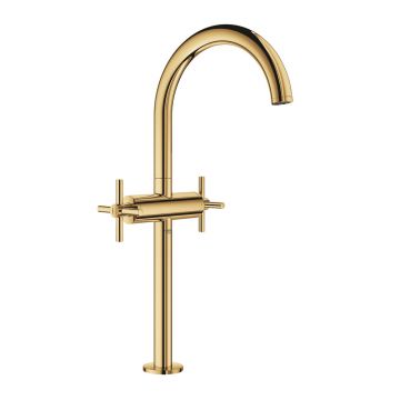 Baterie lavoar inalta Grohe Atrio XL dubla comanda auriu lucios Cool Sunrise