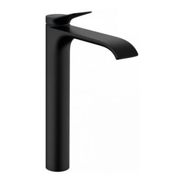 Baterie lavoar inalta Hansgrohe Vivenis 250 cu ventil Pop-Up negru mat