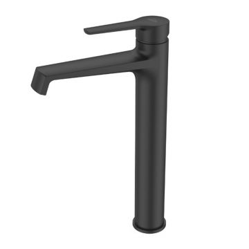 Baterie lavoar inalta Invena Fira monocomanda negru mat