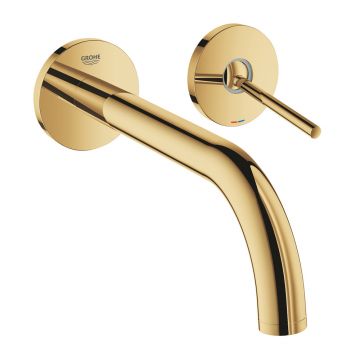 Baterie lavoar incastrata Grohe Atrio 22 cm auriu lucios Cool Sunrise fara corp incastrat