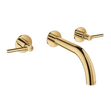 Baterie lavoar incastrata Grohe Atrio auriu lucios Cool Sunrise 3 elemente