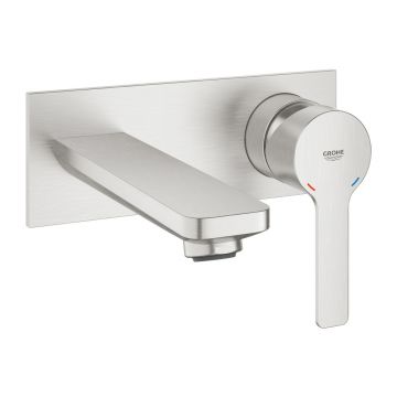 Baterie lavoar incastrata Grohe Lineare marimea M crom periat Supersteel fara corp ingropat
