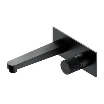 Baterie lavoar incastrata Omnires Contour antracit periat cu corp ingropat