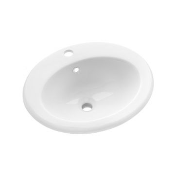 Lavoar incastrat Invena Ajtra 50 cm alb