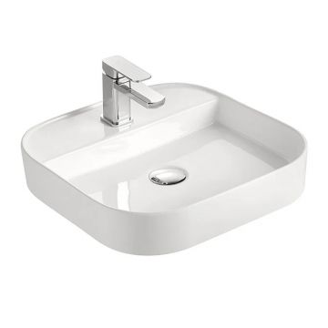 Lavoar pe blat Fluminia Juno alb 39 cm