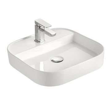 Lavoar pe blat Fluminia Juno alb 50 cm