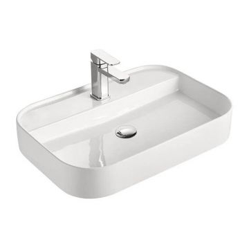 Lavoar pe blat Fluminia Juno alb 65 cm