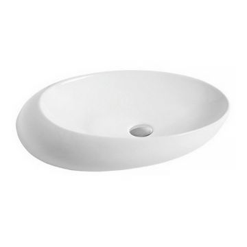Lavoar pe blat Fluminia Maxi Egg alb 66 cm