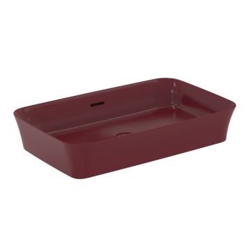 Lavoar pe blat Ideal Standard Atelier Ipalyss Pomegranate 65 cm rosu bordo cu preaplin