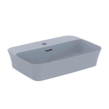 Lavoar pe blat Ideal Standard Atelier Ipalyss Powder 55 cm albastru cu orificiu baterie