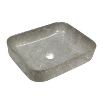 Lavoar pe blat Invena Florina dreptunghiular 51 cm gri finisaj piatra