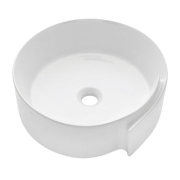 Lavoar pe blat Invena Kordoba rotund 43 cm alb