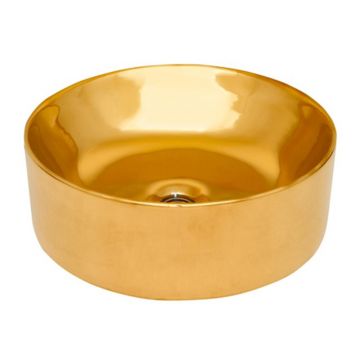 Lavoar pe blat Invena Kos rotund 42 cm auriu