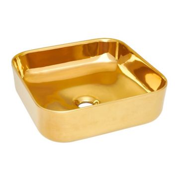 Lavoar pe blat Invena Malaga patrat 39 cm auriu
