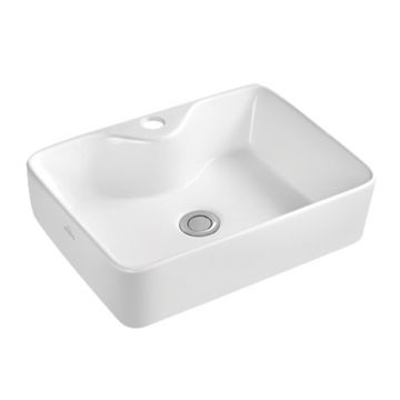 Lavoar pe blat Invena Patras dreptunghiular 49 cm alb