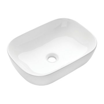 Lavoar pe blat Invena Vitoria dreptunghiular 46 cm alb