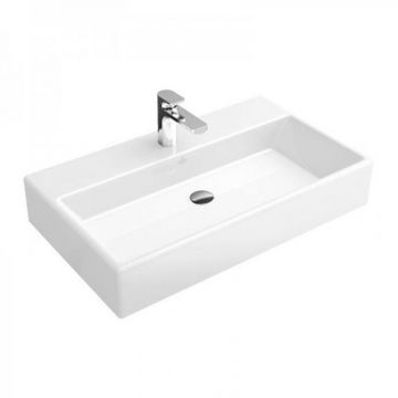 Lavoar pe blat Villeroy&Boch Memento alb lucios 80 cm