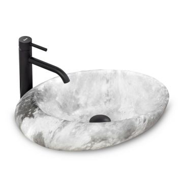 Lavoar stil piatra gri pe blat Rea Roxy Stone Warm Grey 49 cm