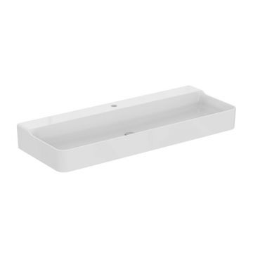 Lavoar suspendat Ideal Standard Atelier Conca 120 cm alb lucios cu orificiu baterie
