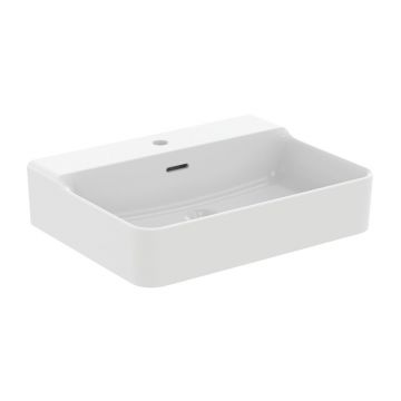 Lavoar suspendat Ideal Standard Atelier Conca 60 cm alb mat cu orificiu baterie si preaplin