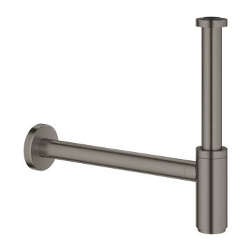 Sifon estetic pentru lavoar Grohe antracit periat Hard Graphite